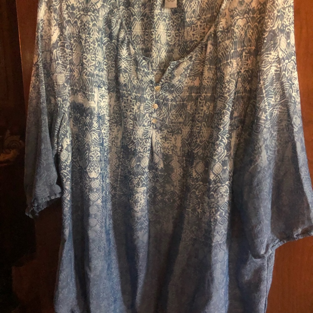 Catherine’s blue 3/4 sleeve blouse size 2x